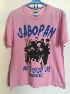 30M3092【SABOTEN・PAN】SABOPAN/2012/バンド/ツアーTシャツ/グッズ/ピンク/M