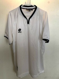 03M5385/lotto/ロット/XL/ホワイト系/半袖シャツ/UPシャツ/DRYシャツ/ロゴ刺