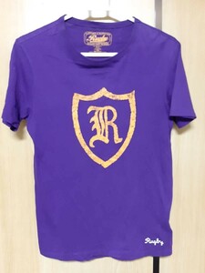 03M5470/RALPH LAUREN Rugby/ラルフローレン ラグビー/XS/パープル系/半袖Tシャツ/ロゴプリント/刺