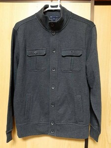 03M5579/GAP/ギャップ/M/ブラック系/長袖ジャケット・ニットジャケット/ストレッチ/ボタン/ハイネック/ポケット/リブ