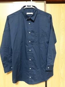 03M5452/BACK NUMBER/バックナンバー/M/ネイビー系/七分丈袖シャツ/ポケット/薄手素材/