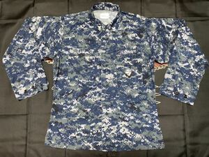 中古美品　米軍放出品 USN NWU ネイビー NAVY デジタル迷彩 コンバット ジャケット M/L BDU ②