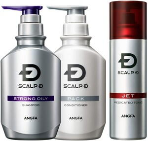 スカルプD シャンプー メンズ ストロングオイリー 3点セット 発毛促進 (シャンプー & コンディショナー & 育毛トニック