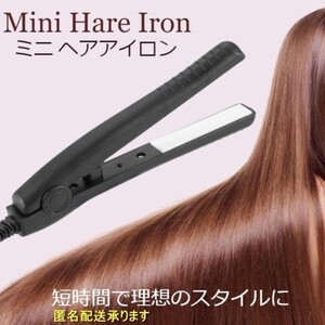 ☆ヘアアイロン コテ ストレート 2way カール ミニ ブラック トラベル☆