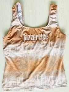 Jazzercise ジャザサイズ☆レディース タンクトップ☆茶系プリント