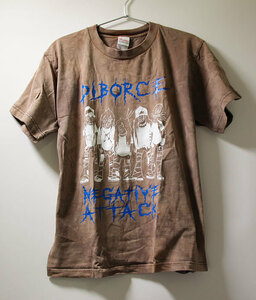 DIBORCE (ディボウス) 中古【古着】Tシャツ グラインドコア Negative Attack T-shirts Brown/タイダイ柄 GrindCore Punk