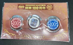 西武鉄道多摩川線★武蔵境～是政★開業100周年記念★メモクリップセットB★未開封★紙製の台紙は歪みあり