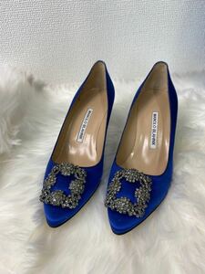 MANOLO BLAHNIK マノロブラニク パンプス　ハイヒール　ドレスシューズ　通勤シューズ　絹シューズ　