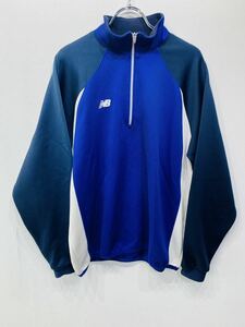 SALE 中学　高校　学校？　ジャージ　上着　青／ブルー　New Balance/ニューバランス　体操着　学生　タグ記名あり　G121