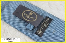 新品コルネリアーニ（CORNELIANI） 100％シルクセッテピエゲ織柄ネクタイ タイ (ライトブルー）NO.536_画像7