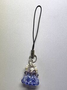 ★ Swarovski Beads Bear Bag Motif Pearl X Purple / Handmade / Charm ★