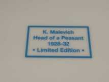 K.Malevich カジミール・マレーヴィチ　「農夫の頭部」飾り皿　ハンドペイント　絵皿　ロシア・ソ連の芸術家_画像4
