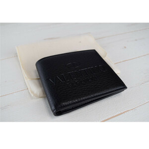 【新品・未使用品】VALENTINO GARAVANI ロゴ カーフスキン 二つ折り財布　ブラック　VY0P0654VXY 0NO