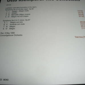 クレンペラー ベートーヴェン 交響曲 5番 運命 4番 アムステルダム コンセルトヘボウ管弦楽団 1956 紙 美品の画像2