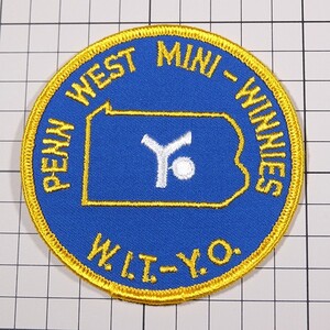 DF193 ペンウエスト ミニ ウィニーズ 丸形 ワッペン パッチ PENN WEST MINI-WINNIES W.I.T.-Y.O.