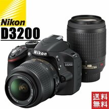 ニコン Nikon D3200 ダブルレンズキット デジタル 一眼レフ カメラ 中古_画像1