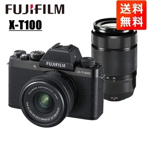  Fuji Film FUJIFILM X-T100 15-45mm 50-230mm двойной zoom линзы комплект черный беззеркальный однообъективный камера б/у 