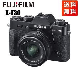 富士フイルム FUJIFILM X-T30 15-45mm レンズキット ブラック ミラーレス一眼 カメラ 中古