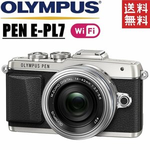 オリンパス OLYMPUS PEN E-PL7 レンズキット ブラック ミラーレス 一眼レフ 中古