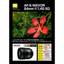 ニコン Nikon AF-S NIKKOR 24mm f1.4G ED 単焦点レンズ フルサイズ対応 ニコンFXフォーマット 一眼レフ カメラ 中古_画像2