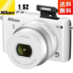 ニコン Nikon 1 S2 10-30mm パワーズームレンズキット ホワイト ミラーレス一眼 カメラ 中古