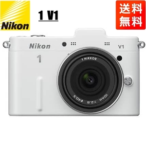 ニコン Nikon 1 V1 10mm 2.8 薄型レンズキット ホワイト 単焦点 ミラーレス一眼 カメラ 中古