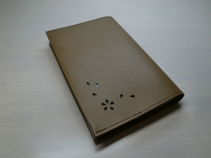 "L. C. Masa" Hayakawa Bunko Tall Size, "HANABIRA" Series / Goat Skin, One Leather Book Cover, 0280
