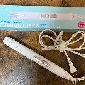 SALONMOON ミラーイオンチタニウム ストレートヘアアイロン ホワイト
