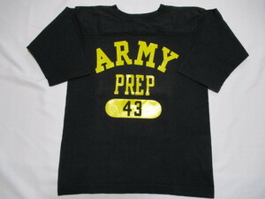 Champion チャンピオン T1011 ARMY PREP フットボールT 黒 USA製 S