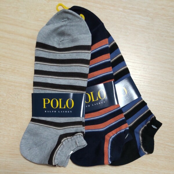 【POLO RALPH LAUREN】スニーカーソックス３足セット