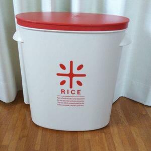 パール金属 日本製 米びつ 5kg レッド 計量カップ付 お米 袋のまま ストック RICE HB-