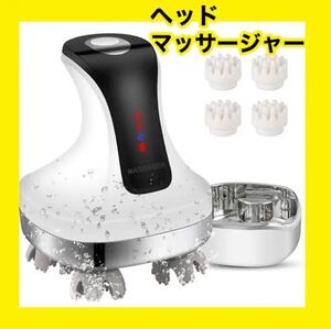 電動頭皮ブラシ 乾湿両用 USB充電 洗顔ブラシ付き 充電台座付き 操作簡単