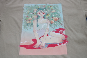 ヤマダ　ナオ　＃AAAA　Tシャツ　ベージュ　メンズ　LL　半袖　バックプリント　ガール　新品 未使用　