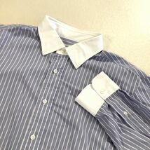 良品 Maker’s Shirt メーカズシャツ 鎌倉シャツ ストライプシャツ メンズ 45-85 ブルーストライプ_画像3