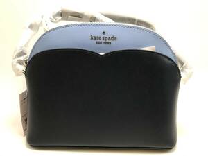 ☆新品未使用【kate spade】 ケイトスペード レザー ショルダーバッグ　ブルー系 　♯145666-14