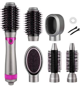ヘアドライヤーブラシ カールドライヤーホットカーラー ヘアロールアイロン ホットエアーブラシ 多機能 3段階