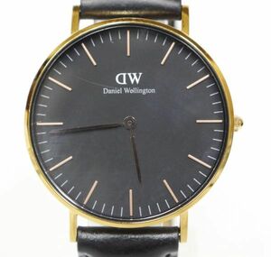 Daniel Wellington ダニエルウェリントン E36R1 36mm クォーツ式 腕時計 黒文字盤 ヴィンテージ 電池交換済 稼働品 211019F(NT)