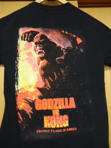  prompt decision Hawaii Godzilla VS King Kong movie staff T-shirt black color S