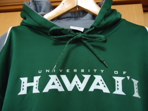 即決　ハワイ　ハワイ大学　パーカー　濃緑・グレー色　Ｓ