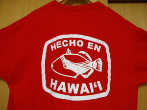 即決　ハワイ　LA MAREA Honolulu　HECHO EN HAWAII　Ｔシャツ　赤色　Ｌ 