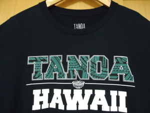 即決　ハワイ　TANOA　タノア　Ｔシャツ　黒色　Ｌ　ハワイアンブランド