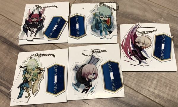 セガコラボカフェ Fate フェイト FGO セガカフェ アクリルスタンド アクリルキーホルダー 5種セット