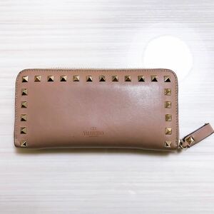 VALENTINO ヴァレンティノ　ロックスタッズラウンドファスナー長財布 長財布