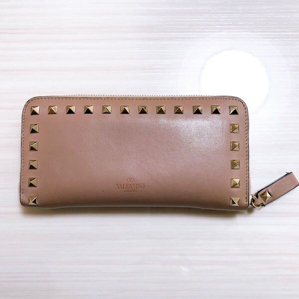 VALENTINO ヴァレンティノ ロックスタッズラウンドファスナー長財布 長財布