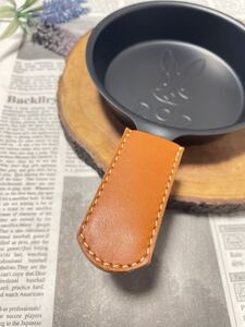 ハンドメイド 本革 モノマックス付録 DODフライパン ハンドルカバー