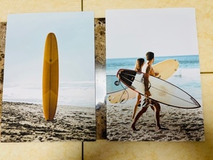 【P12】ハワイ・カリフォルニア・海・砂浜・hawaii・サーフィン・装飾・ポスター・キャンパス生地