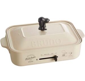 新品!ブルーノ ピーナッツ コンパクトホットプレート BOE070-ECRU スヌーピー BRUNO ホーロー 訳あり