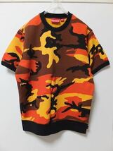 （M) 未使用品 納品書付き Supreme S/S Logo Crewneck Sweat Camo カモフラ 迷彩 Mサイズ シュプリーム 半袖スウェットシャツ_画像4