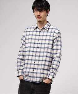 【PORTUGUESE Flannel】McGREGOR マックレガー フランネル ポルトガル マクレガー ブルー ホワイト 青 白 チェック サイズ l ネル 長袖 紺