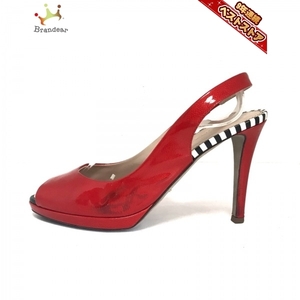 セルジオロッシ sergio rossi サンダル 371/2 - エナメル（レザー） レッド×グリーン レディース 靴